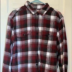 American Eagle Long- Sleeve Flannel Shirt